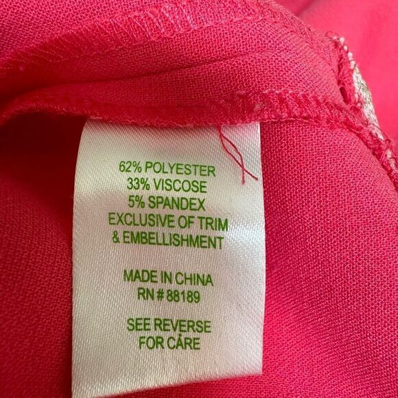 LILLY PULITZER BRONTE EMBELLISHED SHIFT DRESS WATERMELON size 00 - Picture 5 of 10